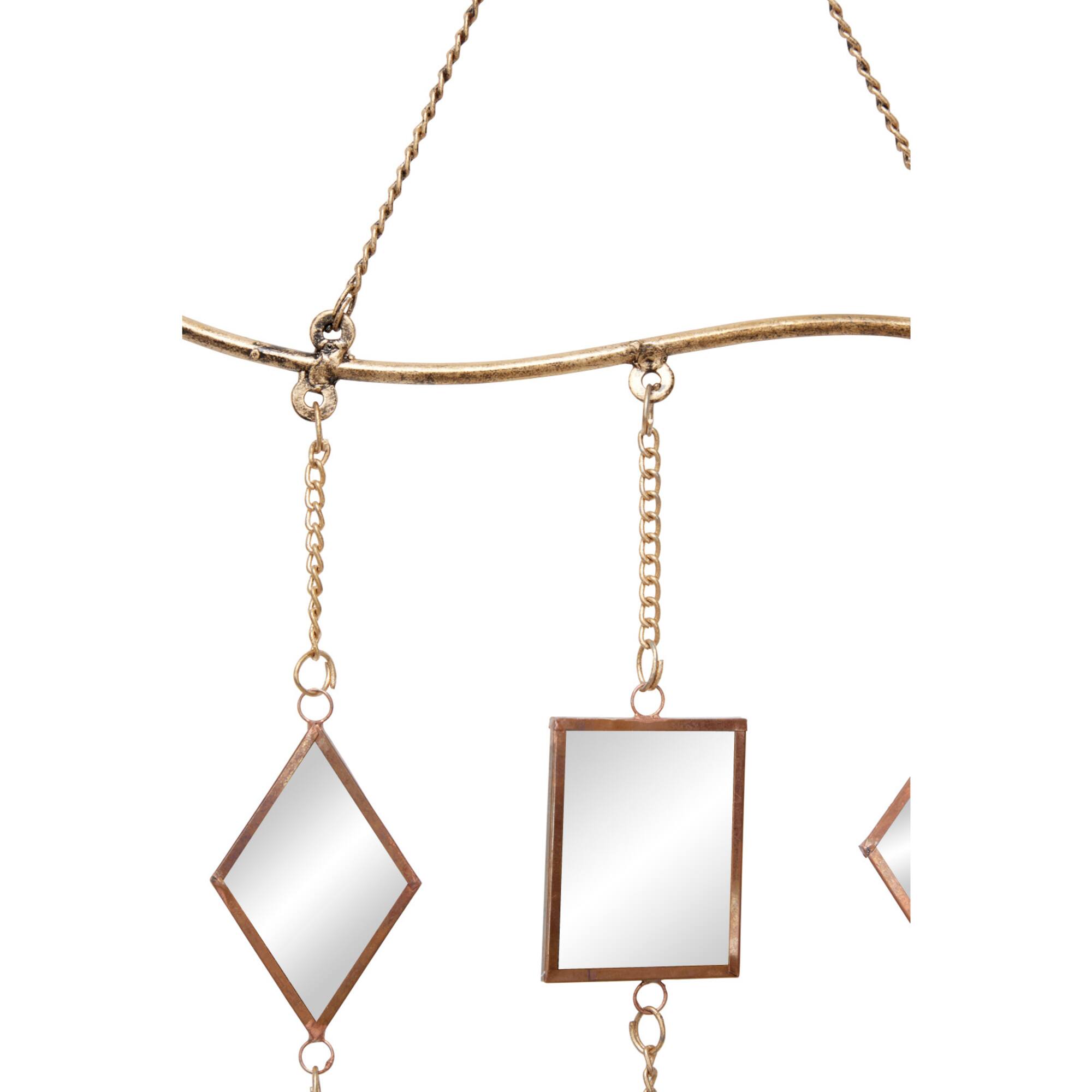 32" Brown Metal Eclectic Mirror Wind Chime